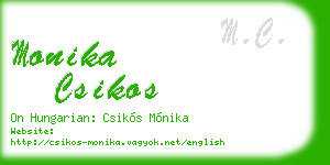 monika csikos business card